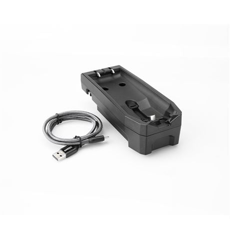 FLIR GTX100 Dockingstation in Schwarz mit separatem USB-Kabel daneben