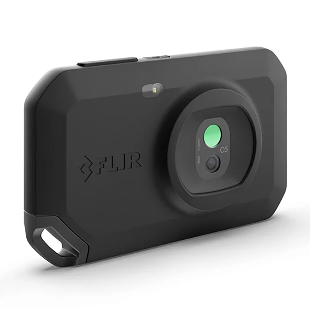 FLIR C5 Objektivseite in Schwarz mit Logo, Typenbezeichnung und Handschlaufe