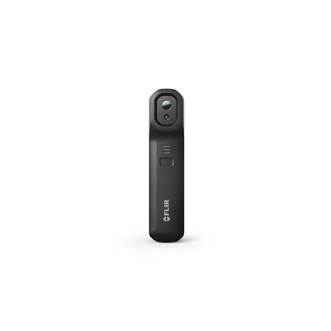 FLIR ONE Edge Wärmebildkamera in Schwarz, schmales Gehäuse mit Objektiv oben und Logo