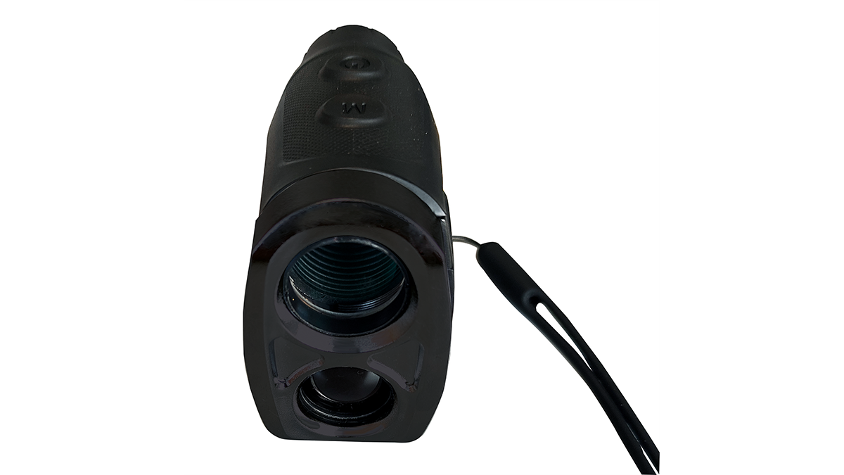 Konus RF-1200 gerade von vorne mit beiden Linsen und schwarzer Handschlaufe