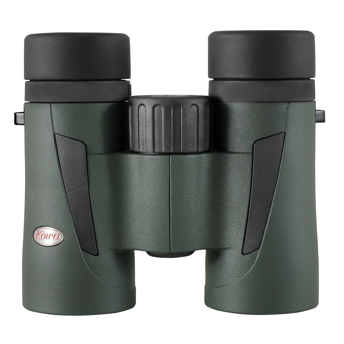 Kowa Fernglas BDIII 8x32 in Grün mit schwarzen Augenmuscheln, Griffflächen und Kowa-Logo