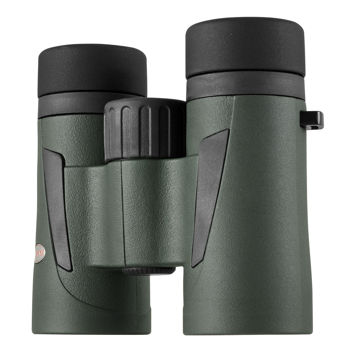 Kowa BDIII 10x32 XD von der anderen Seite gesehen, mit der Öse für den Trageriemen