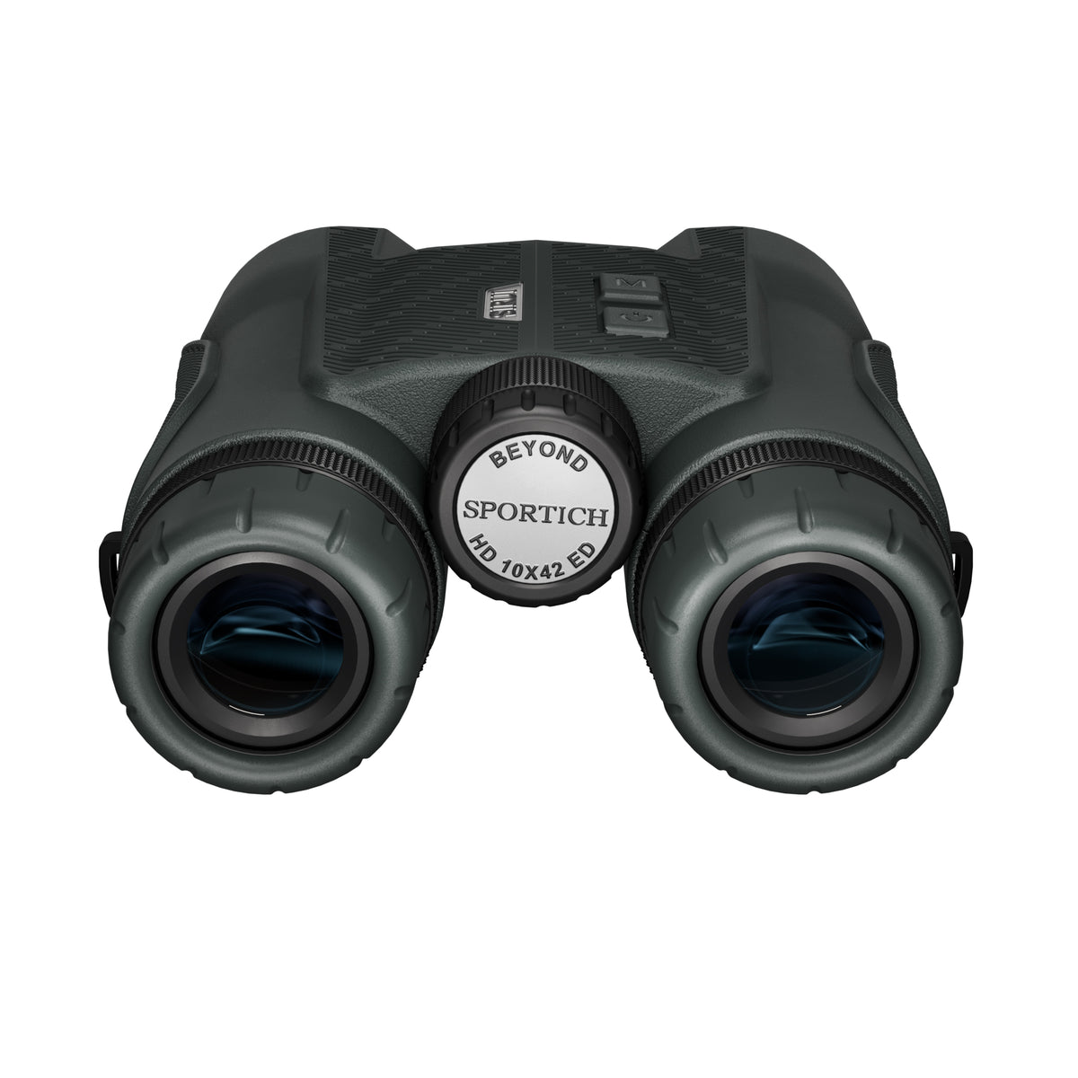 Sirui Sportich 10x42 Fernglas von der Okularseite mit dem Fokussierrad in der Mitte