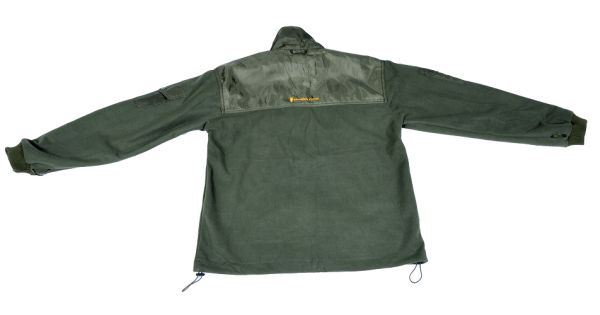 Stealth Gear Fleece2 Waldgrün von hinten mit Kordelzug am unteren Saum