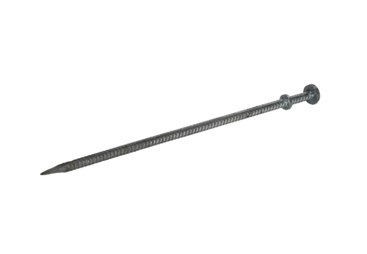 StarShade Heringset, langer Stahlhering mit geripptem Schaft und rundem Kopf