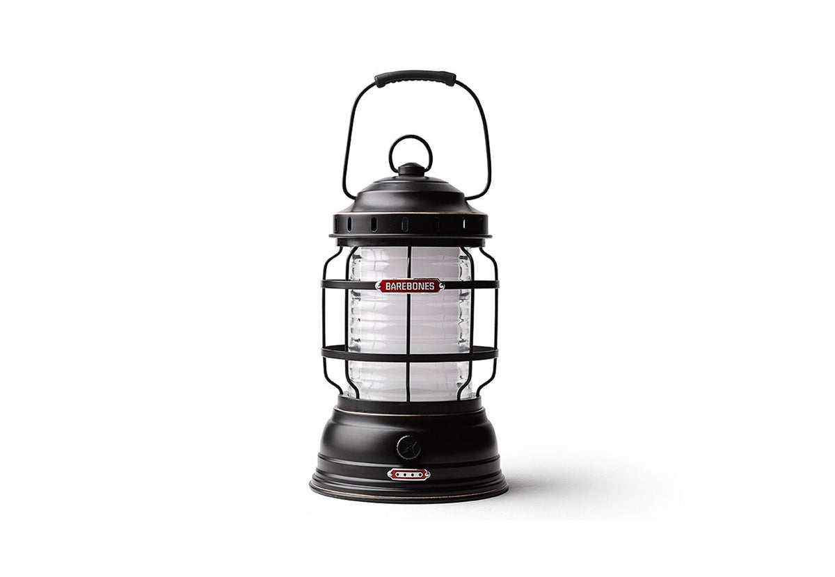 Barebones Forest Camping Lantern in Schwarz mit Metallkäfig und Tragebügel