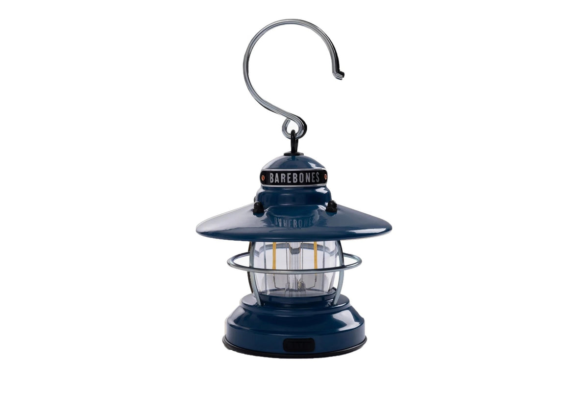 Barebones Mini Camping Lantern in Dunkelblau mit Aufhängehaken aus Metall