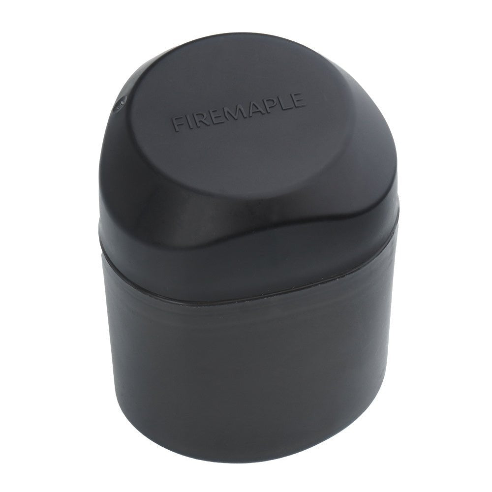 Fire Maple BUZZ schwarze Aufbewahrungsbox mit dem Markennamen auf dem Deckel