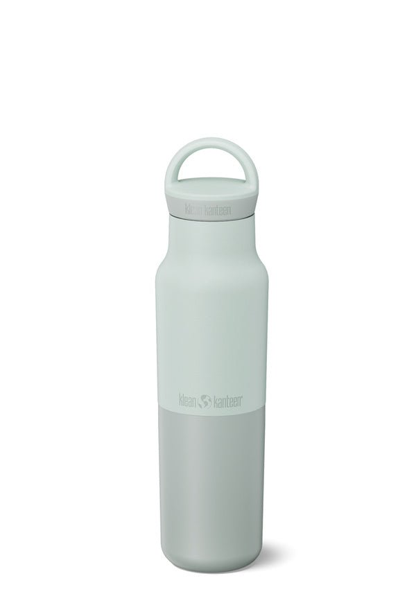 Klean Kanteen Rise Classic Wasserflasche in Hellgrau, zweifarbig mit hellerer Oberseite