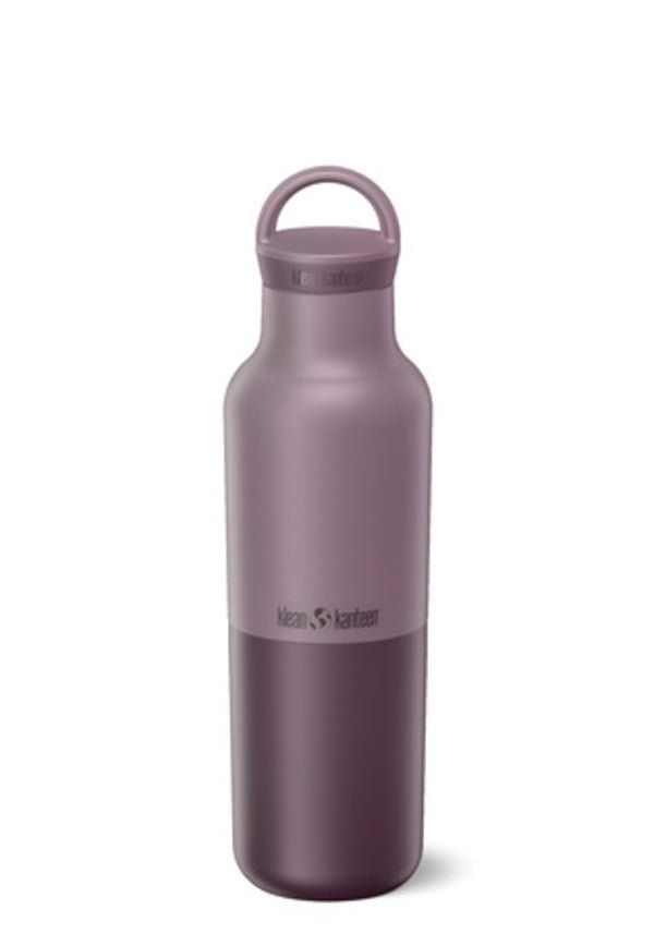 Klean Kanteen Rise Classic Wasserflasche in Mauve mit dunkelvioletter Unterseite