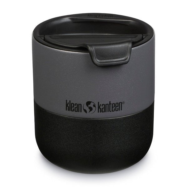 Klean Kanteen Rise Lowball Becher in Grau und Schwarz mit Flip Lid