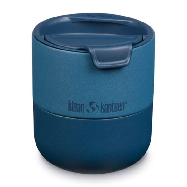 Klean Kanteen Rise Lowball Becher in Dunkelblau mit Flip Lid und Logo