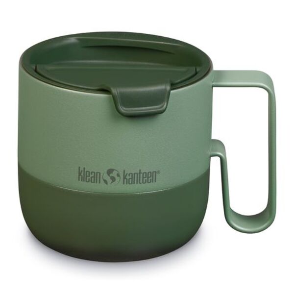 Klean Kanteen Rise Mug Becher in Grün mit Flip Lid und Henkel