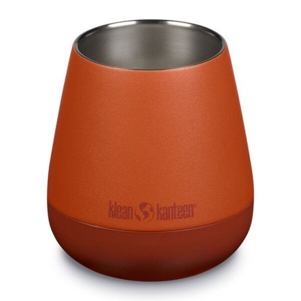 Klean Kanteen Rise Wine Tumbler in Rostorange mit Innenseite aus Edelstahl, ohne Deckel