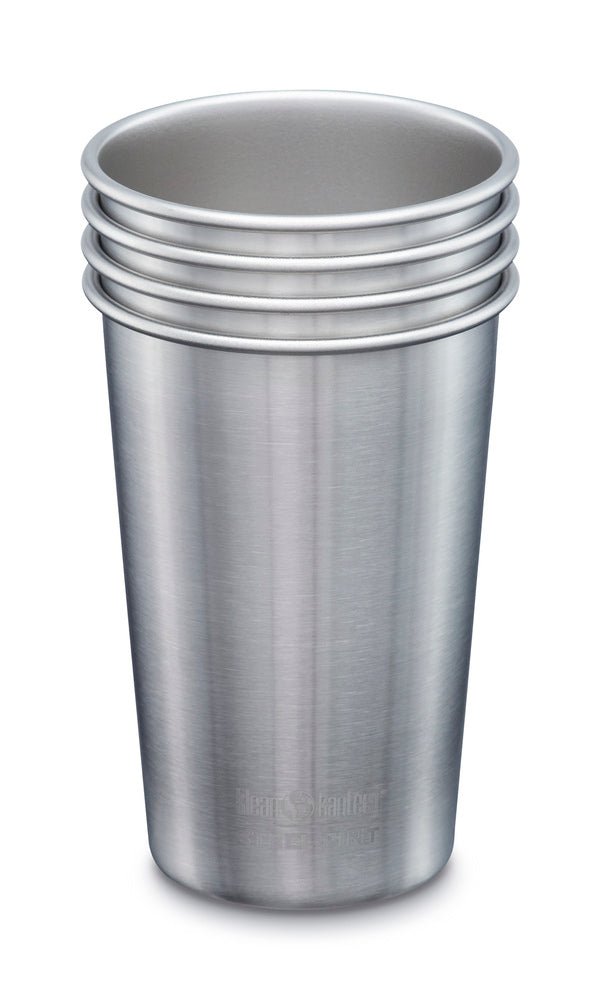 Klean Kanteen Steel Pint, vier ineinandergestapelte Trinkbecher aus gebürstetem Edelstahl