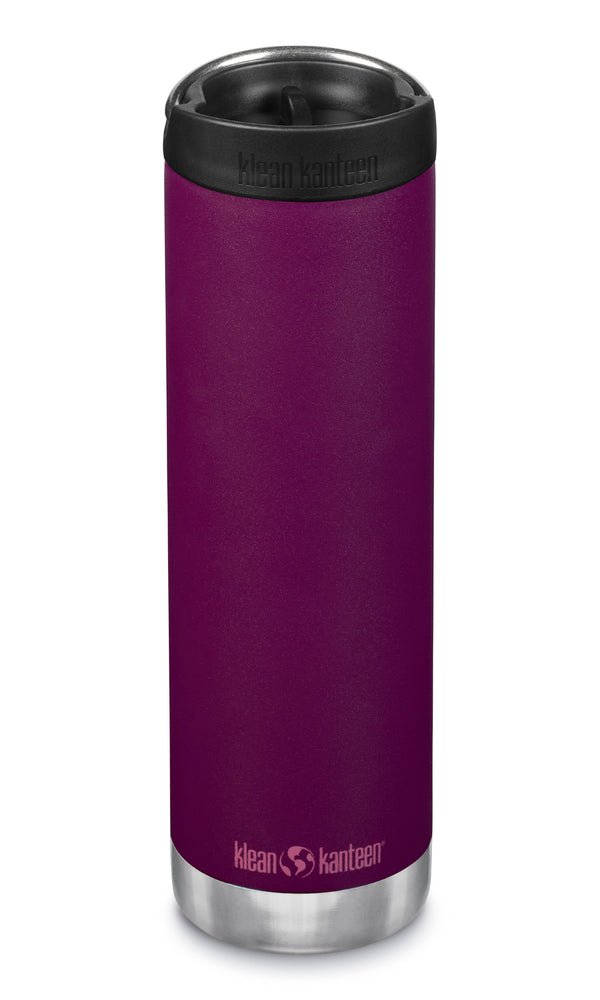 Klean Kanteen TKWide 592 ml in Dunkelviolett mit schwarzer Café Cap