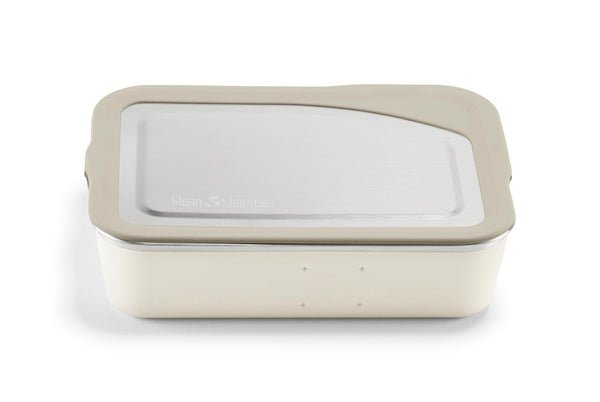 Klean Kanteen Rise Meal Box Brotdose in Creme mit Deckel aus Edelstahl