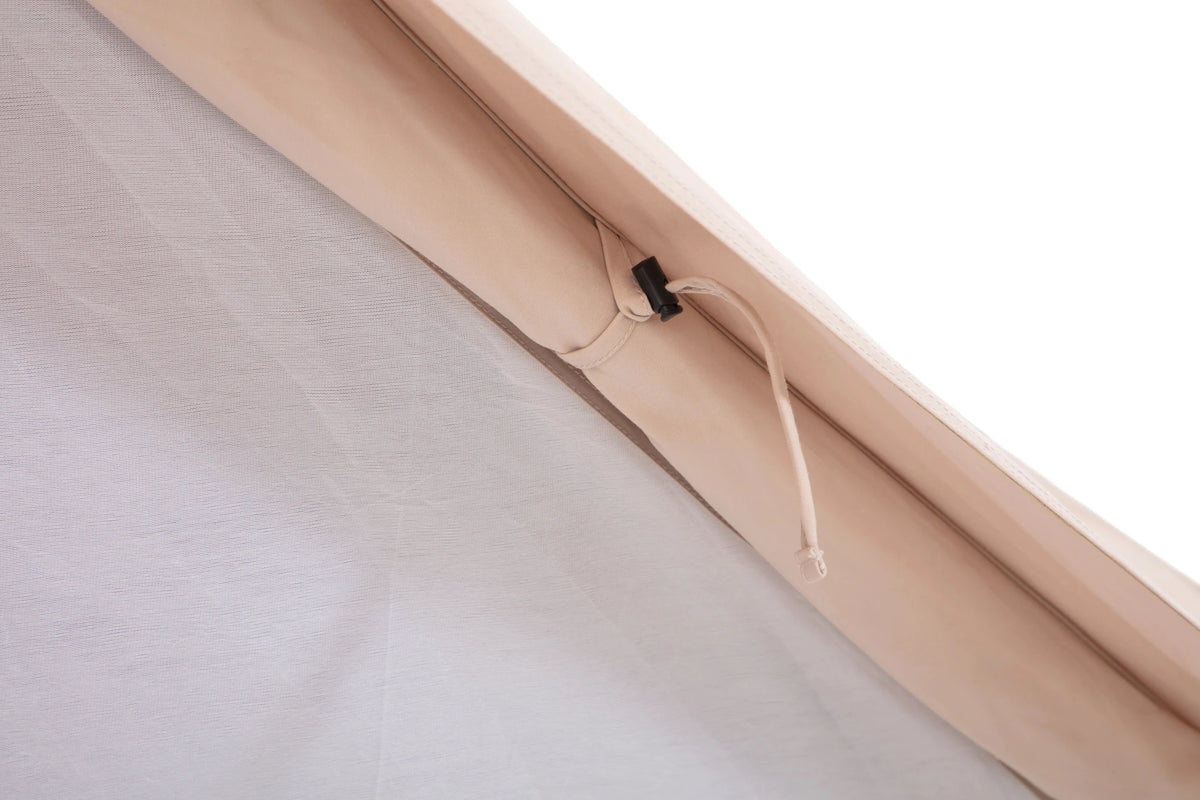 CanvasCamp Roman Traveller, Detail einer Kordel mit Stopper an der Innenseite des Dachs