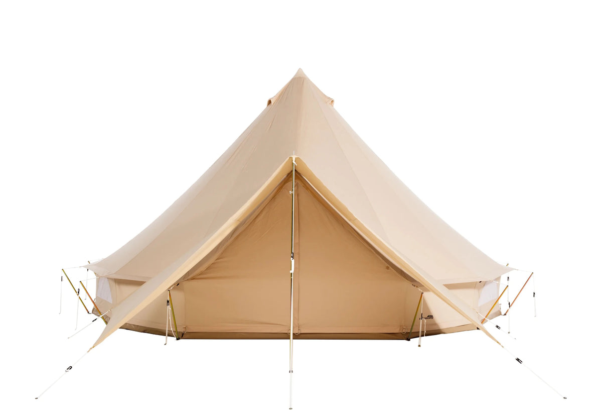CanvasCamp Sibley Bell Tent Connector Vordach über dem Eingang eines Glockenzelts, Vorderansicht