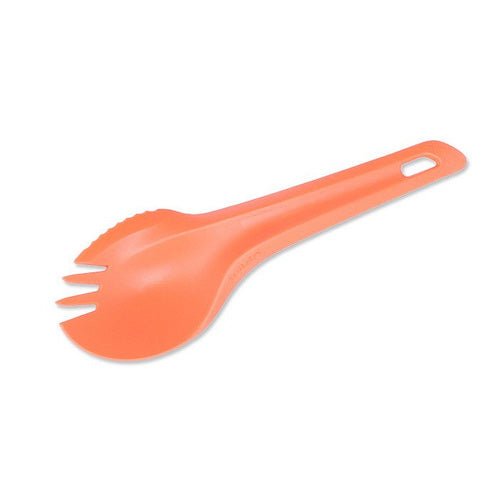 Wildo Spork in Orange, schräg von oben mit den Zinken nach links