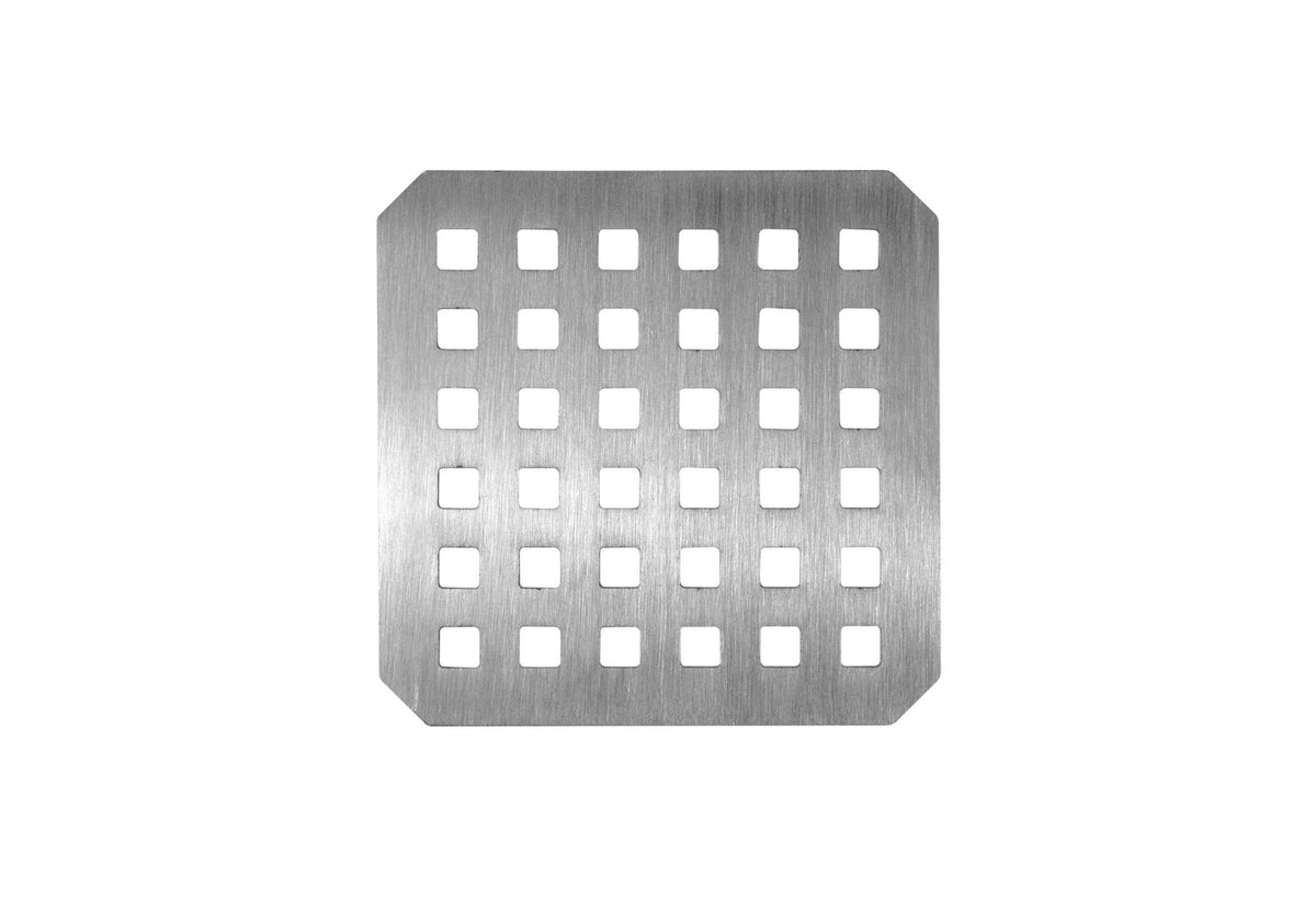 Winnerwell Holzkohlerost, quadratische Metallplatte mit sechs Reihen quadratischer Löcher
