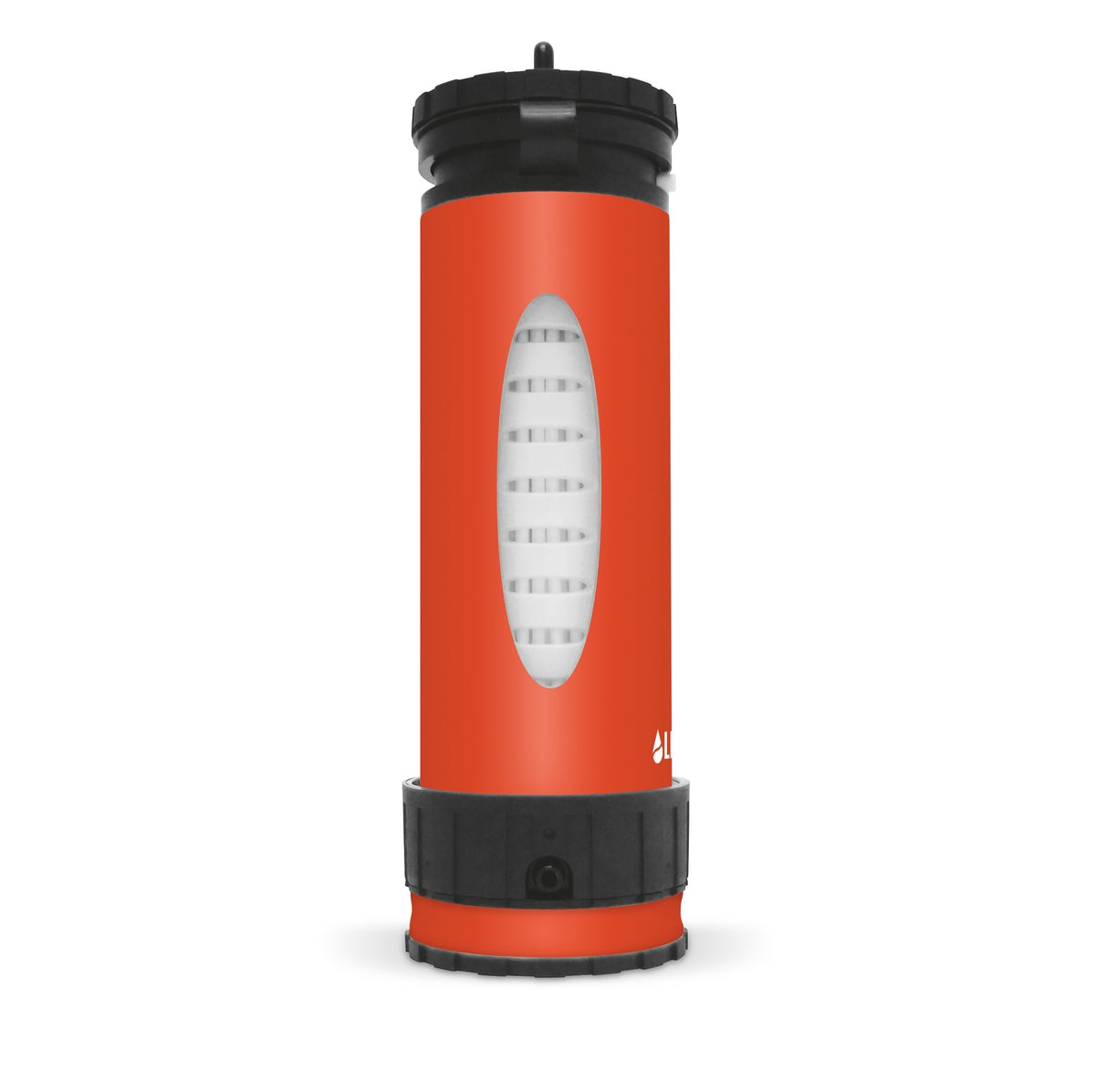Lifesaver Liberty in Orange, Rückseite mit einem ovalen Fenster im Gehäuse