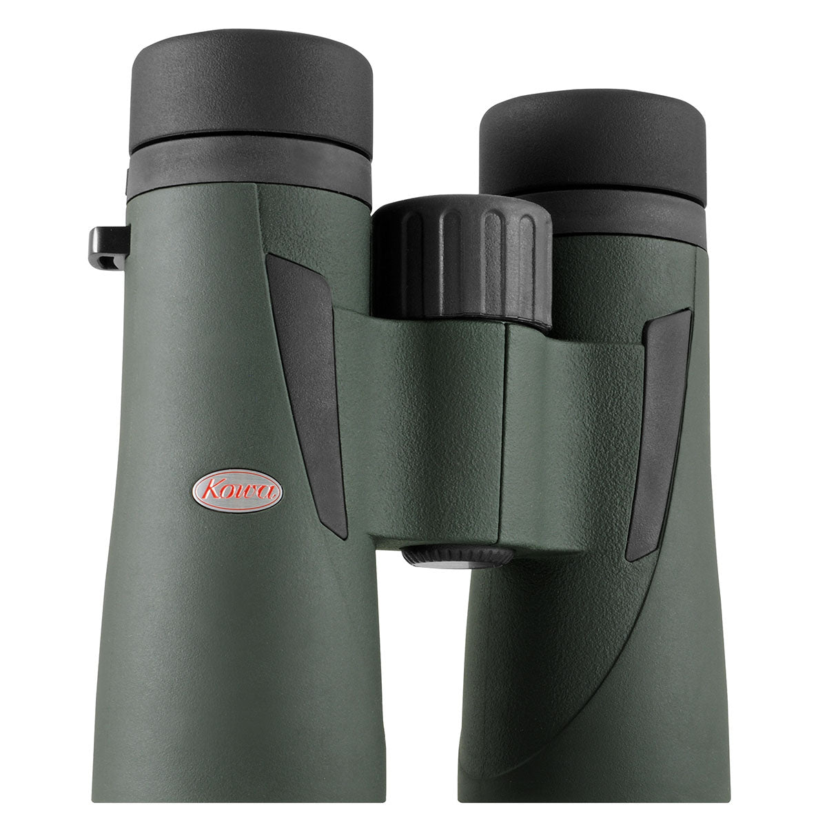 Kowa BDIII 8x42 XD von der Seite, mit dem roten Kowa-Logo und der Öse für den Trageriemen