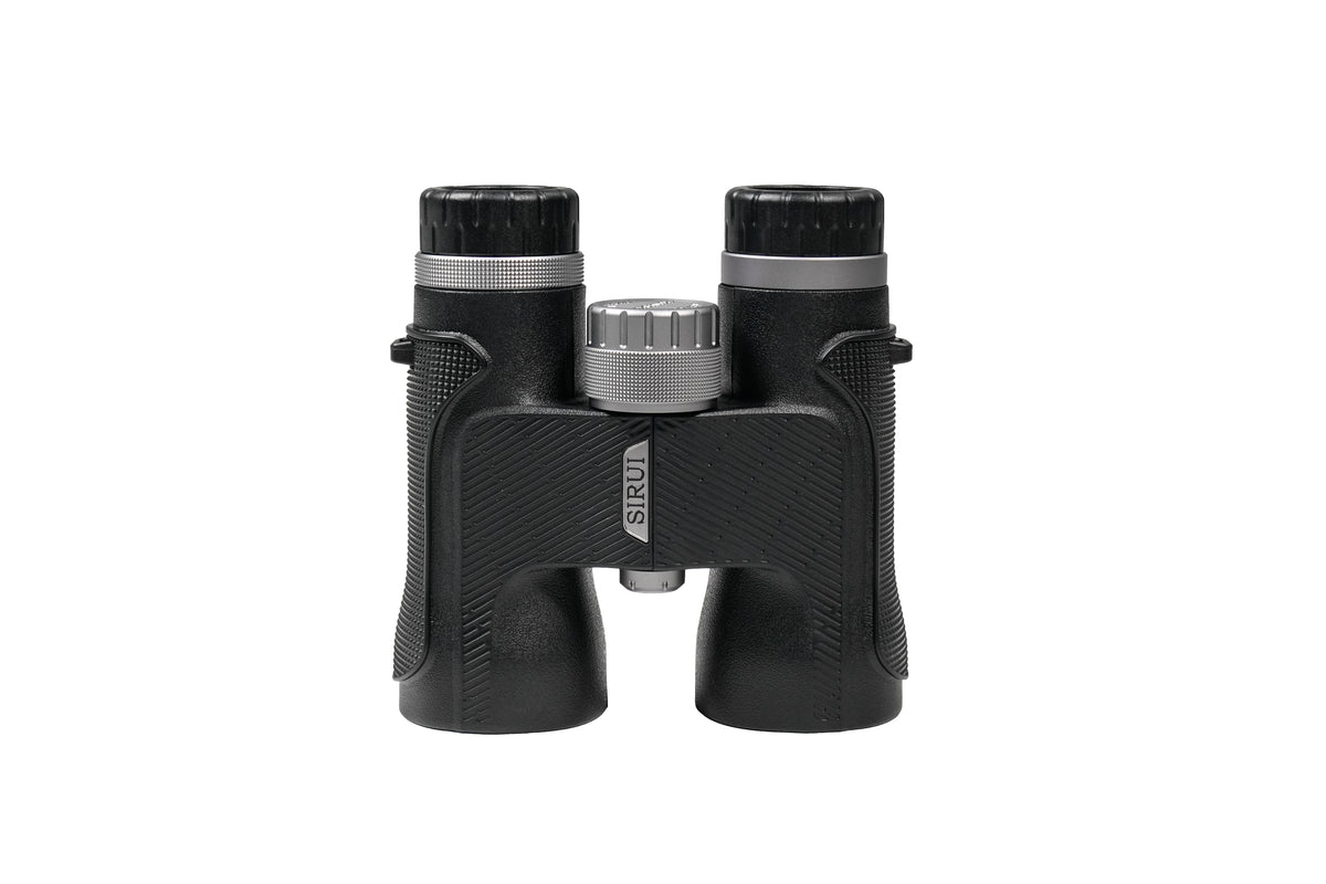 Sirui Sportich B1042A-BK Fernglas in Schwarz mit grauem Fokussierknopf, gerade von vorne