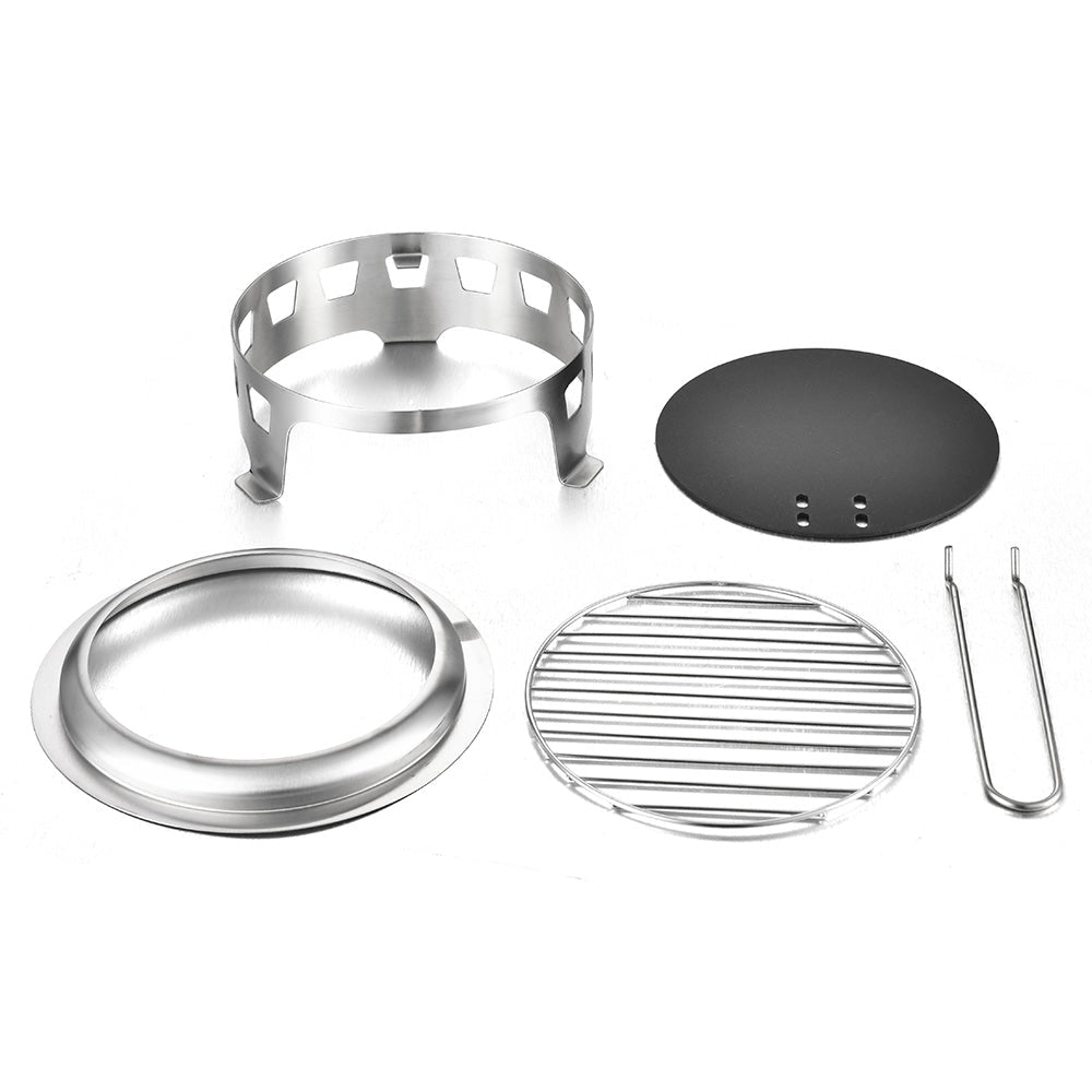Broer Outdoor Vortex Einzelteile, Erhöhungsring, Backplatte, Abdeckring, Grillrost und Haken