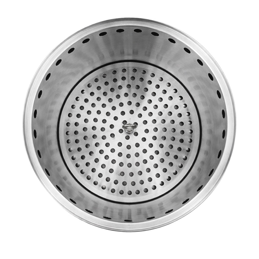 Broer Outdoor Vortex von oben, das Innere mit perforiertem Boden und Löchern in der Wand