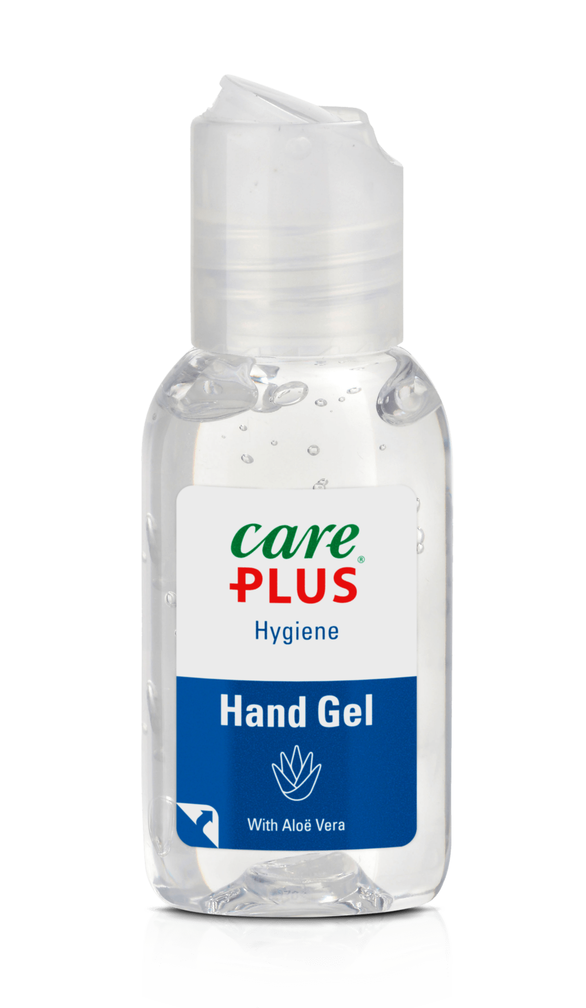 Care Plus Hygiene Gel, Handgel mit Aloe Vera in durchsichtiger Flasche mit Klappdeckel