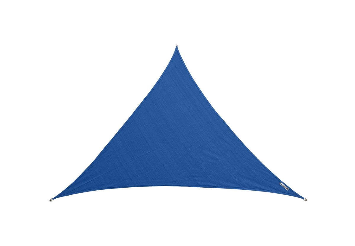 CanvasCamp CoolAir dreieckiges Sonnensegel in Blau mit Eckringen