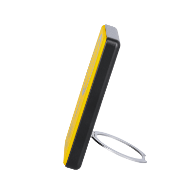 WakaWaka Power Pro von der Seite mit dem ausgeklappten Metallring als Ständer