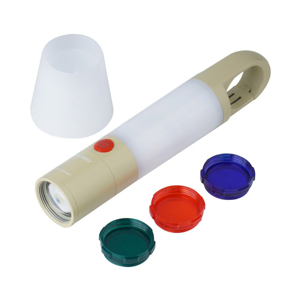 Falcon Eye Sicklight Campinglampe mit weißem Diffusor und grünem, rotem und blauem Farbfilter