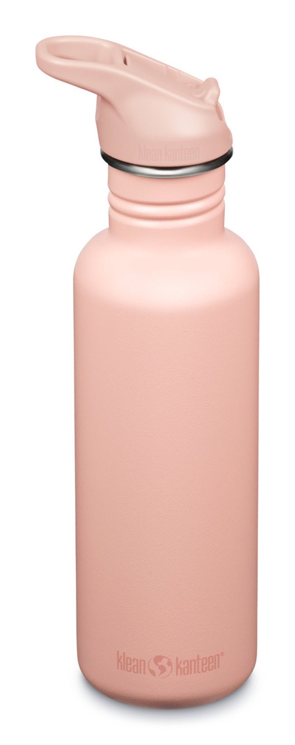 Klean Kanteen Classic Trinkflasche in Zartrosa mit rosa Sportdeckel