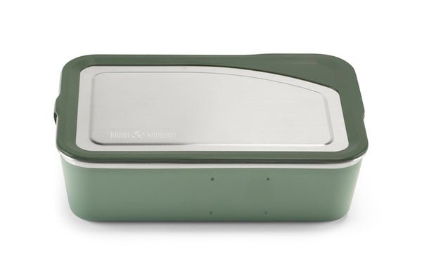 Klean Kanteen Rise Big Meal Box Brotdose in Grün mit Metalldeckel und grünem Rand