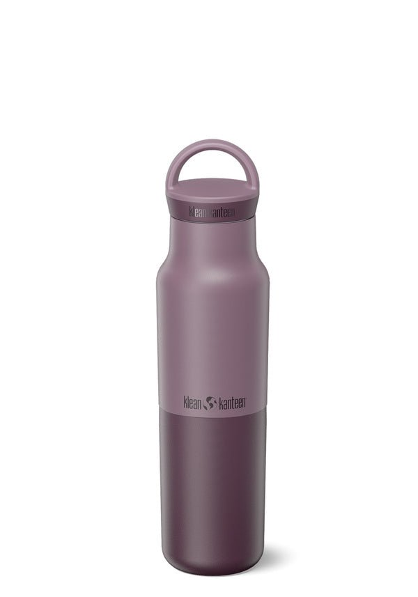 Klean Kanteen Rise Classic Wasserflasche in Altrosa und Violett, zweifarbig mit Trageschlaufe