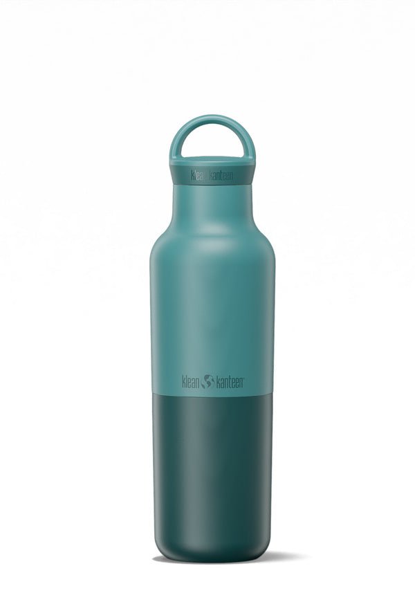 Klean Kanteen Rise Classic Wasserflasche in Petrolblau mit dunklerer Unterseite