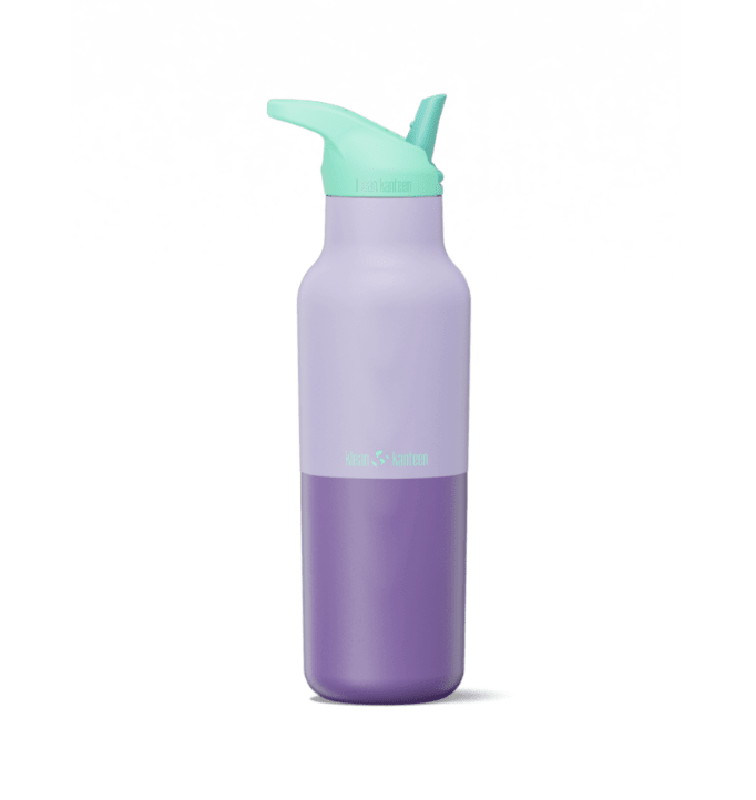 Klean Kanteen Rise Classic Kaleidoscope in Flieder und Violett mit mintgrünem Sportdeckel