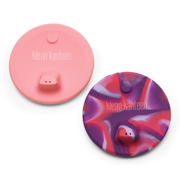 Klean Kanteen Sippy Lid Schnabeldeckel in Rosa und Lila marmoriert mit Trinkschnabel
