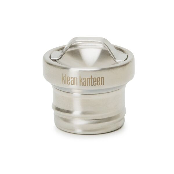 Klean Kanteen Stainless Steel Loop Cap, Deckel aus Edelstahl mit Tragebügel aus Metall und Logo