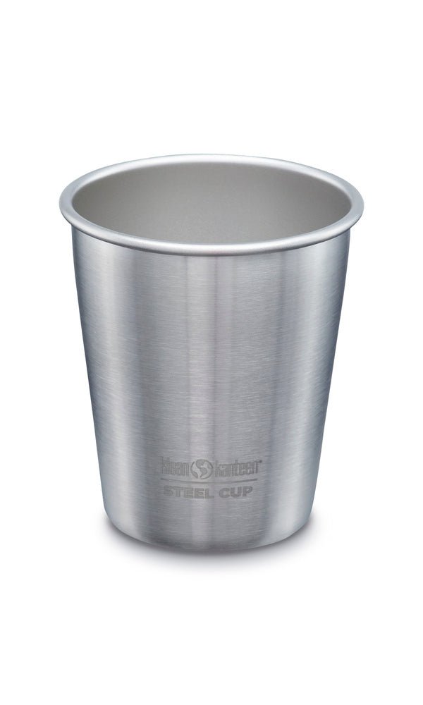 Klean Kanteen Steel Cup aus gebürstetem Edelstahl mit Logo an der Seite