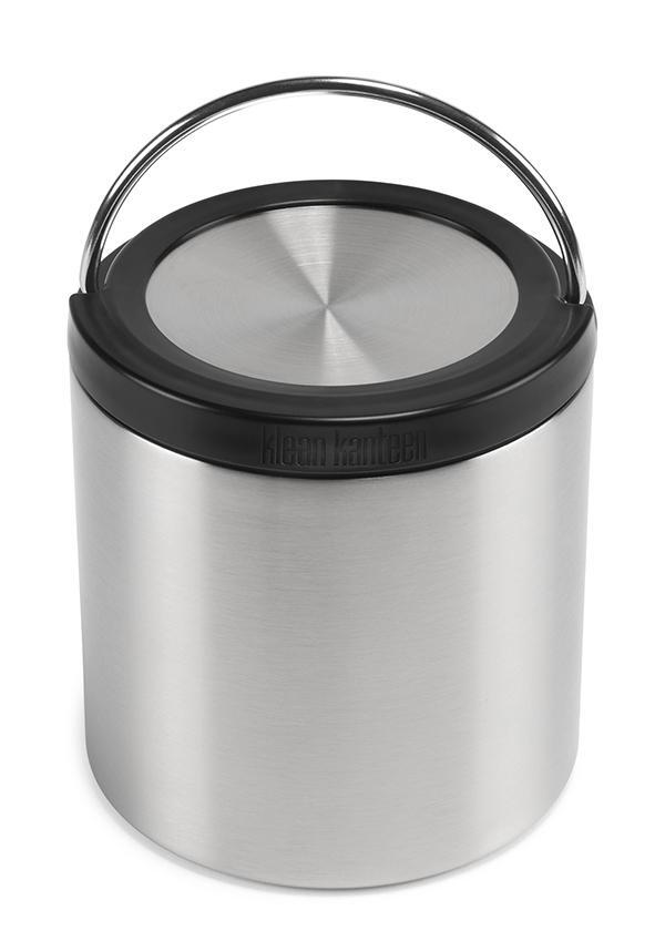 Klean Kanteen TKCanister 946 ml aus gebürstetem Stahl mit isoliertem Deckel und Tragebügel