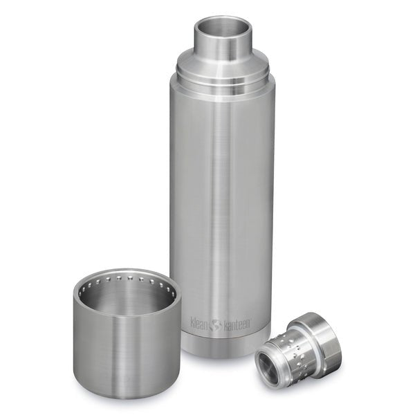 Klean Kanteen TKPro 1000 ml Thermosflasche aus gebürstetem Stahl mit separatem Becher und Schraubdeckel
