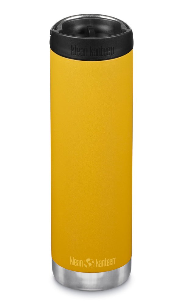 Klean Kanteen TKWide 592 ml in Ockergelb mit schwarzer Café Cap