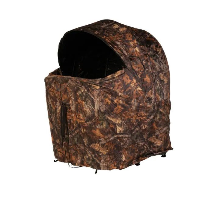 Stealth Gear Extreme Two Man Chair Hide mit aufgeschlagener Oberseite und schwarzem Innenraum