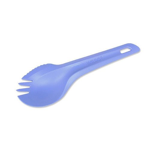 Wildo Spork in Flieder, schräg von oben mit den Zinken nach links
