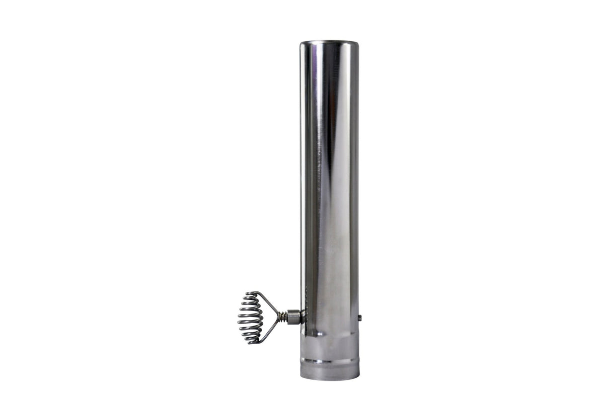 Winnerwell Airflow Controller schräg gesehen mit dem Spiralgriff links am Rohr