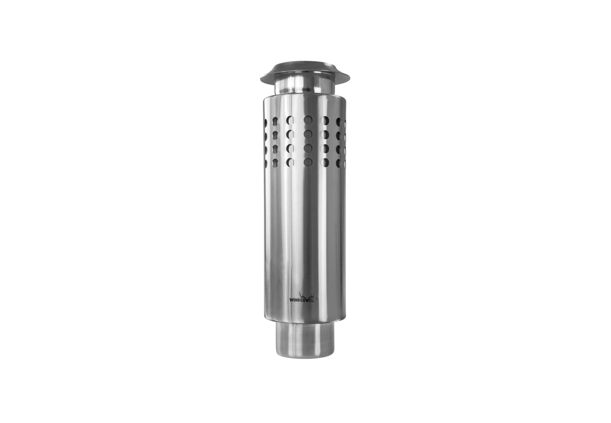 Winnerwell Flue Pipe Heat Shield, stehender Hitzeschild aus Metall mit Lüftungslöchern oben