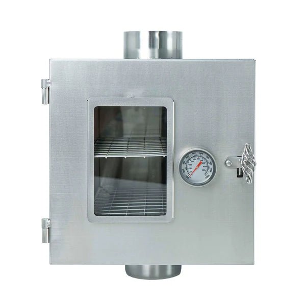 Winnerwell Ofenrohr Backofen gerade von vorne mit zwei Rosten, Thermometer und Verschluss
